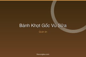 Bánh Khọt Gốc Vú Sữa