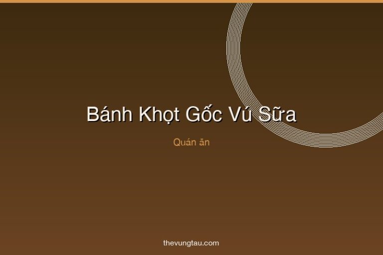 Bánh Khọt Gốc Vú Sữa