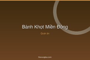 Bánh Khọt Miền Đông